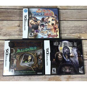 Nintendo DS Video Game Wild Things Are, Track & Field & MillionHeir LOT OF 3